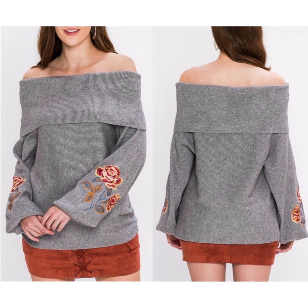 Jealous Tomato Floral Embroidered Sweater